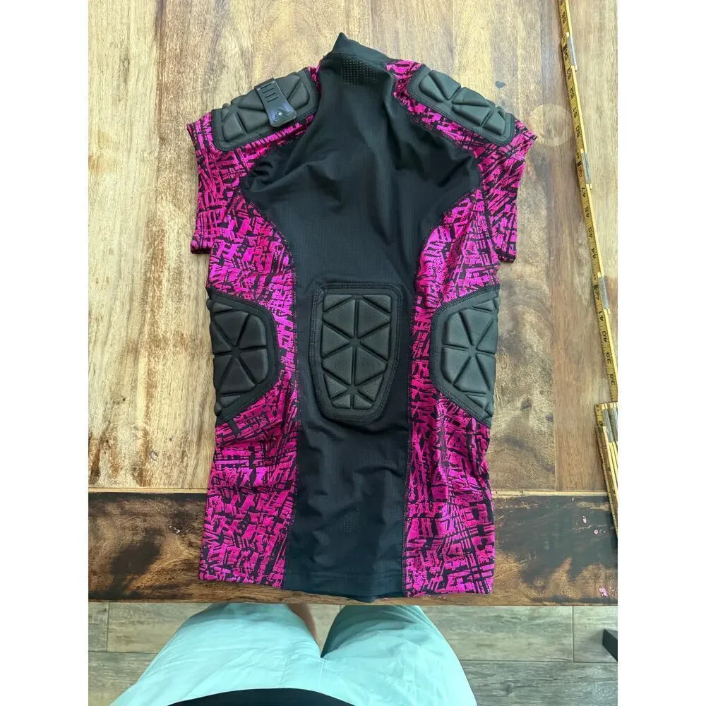 Adidas Men's Pink Techfit Padded Compression Charged Shirt Size Small